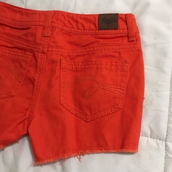 Justice Orange Skinny Low Rise Jean Shorts 10R - Picture 8 of 8
